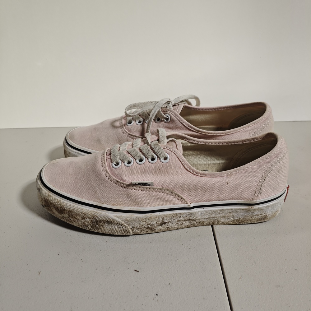 Vans Authentic Shoes Mens Size 7.5 Pink Canvas Low Top Casual Sneakers